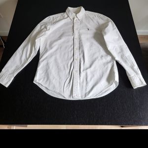 Polo Ralph Lauren White Long Sleeve Shirt Size Large